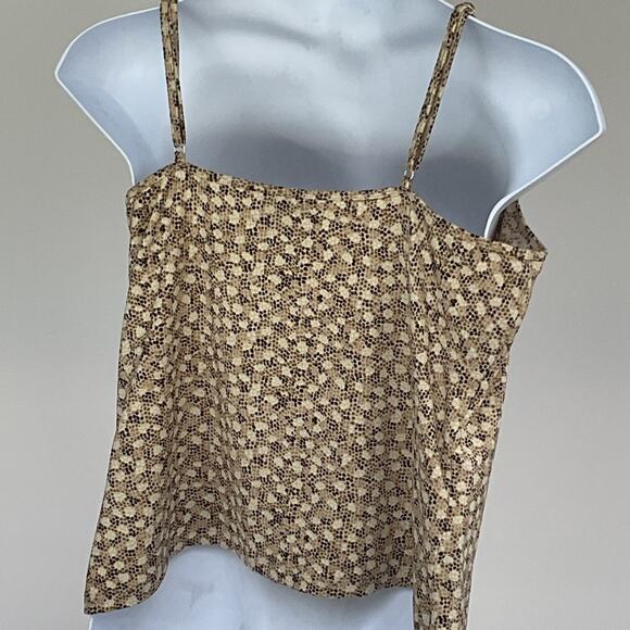 LANE BRYANT, SIZE 14/16, TANK TOP, CREAM AND BROWN - Picture 2 of 4